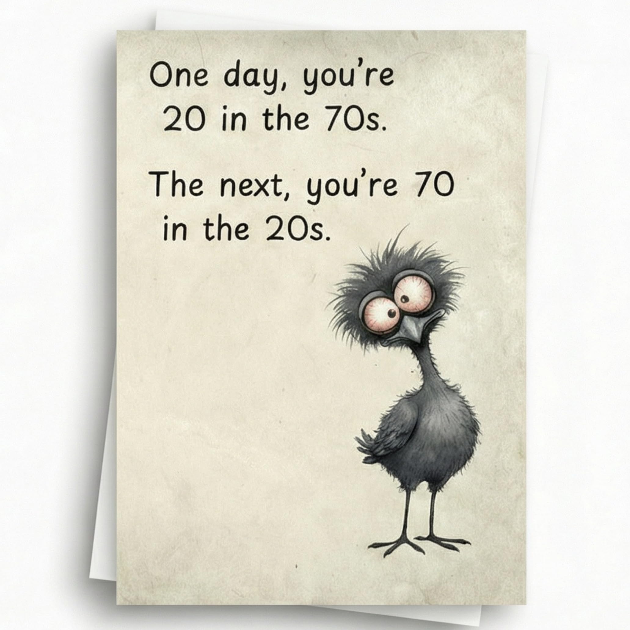 Cardstruck 20 in the 70s funny birthday card