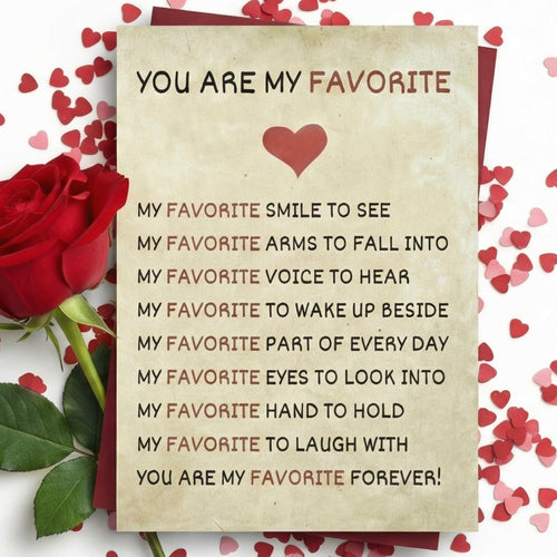 Cardstruck You Are My Favorite anniversary and birthday card